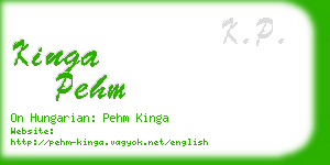 kinga pehm business card